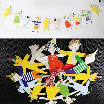 Geburtstagsbanner Kinder Motive Papierflaggen Kindergeburtstag Dekoration
