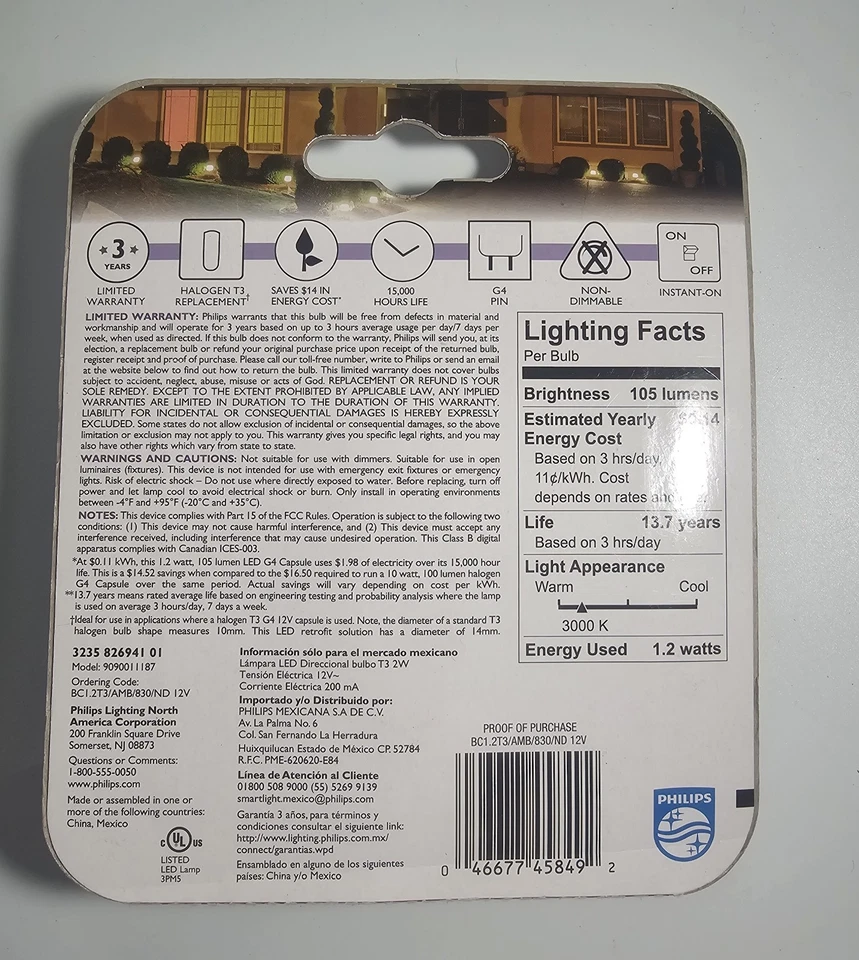 Philips 1.2W LED G4 12V Bright White Landscape & Accent Bulb – Discontinued - Image 2 of 2