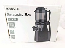 Floisdace Masticating Slow Juicer, Black, High Juice Yield 350W - New Open Box