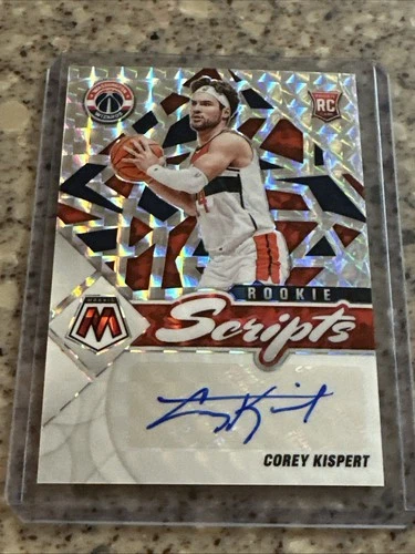 Corey Kispert 2021-22 Mosaic #RS-CKI Silver Mosaic Prizm RC Auto NBA Wizards