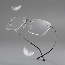 Pure Titanium Reading Glasses Rimless Reader 2.5g Ultralight Eyeglass frames