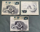 France 1965 - 3 FDC postcards First French Satellite