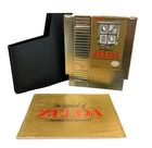 The Legend of Zelda (Nintendo NES) LoZ Link gold cart authentic video game Nm
