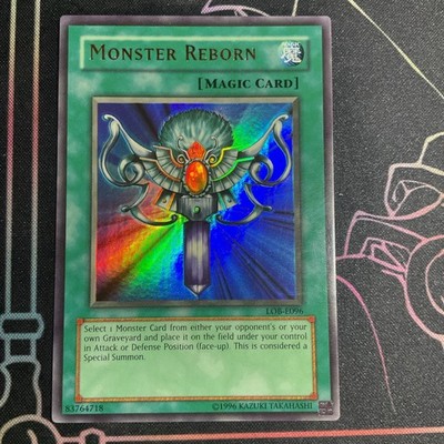 Monster Reborn LOB-E096 NM Zustand FOIL SHIFT BEIDSEITIG FEHLER FEHLDRUCK