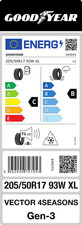 Goodyear Vector 4Seasons Gen-3 205/50 R17 93W XL M+S Ganzjahresreifen