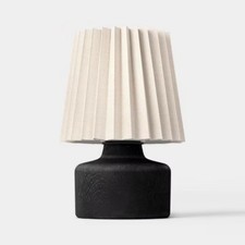 Mini Lamp Faux Wood Black