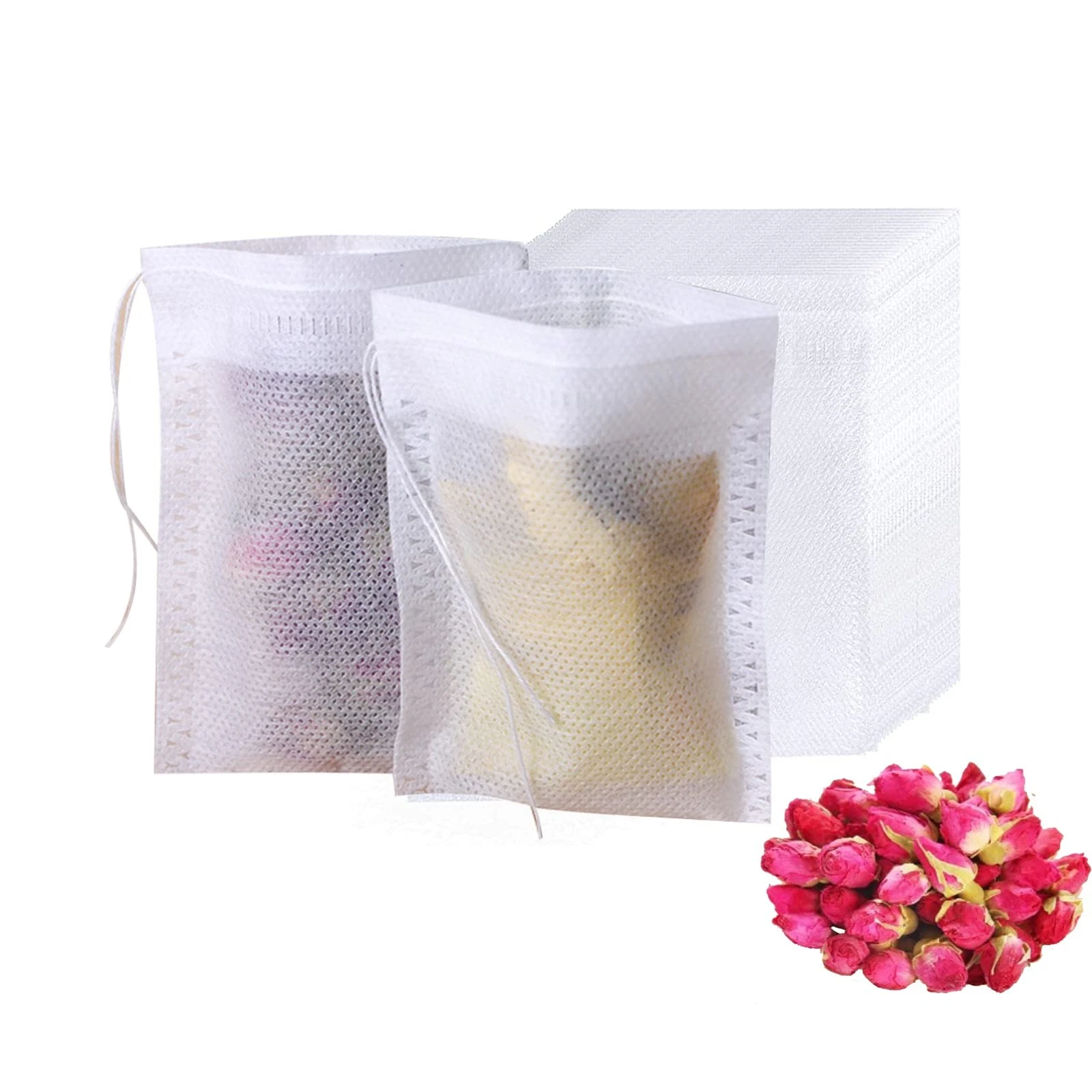 200 Pack Tea Bags for Loose Tea, Tea Filter Bags Disposable Teabag, Spice Bag...