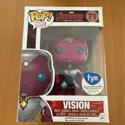 Funko Pop! Marvel VISION #71 Age Of Ultron METALLIC FYE Exclusive Figure VAULTED