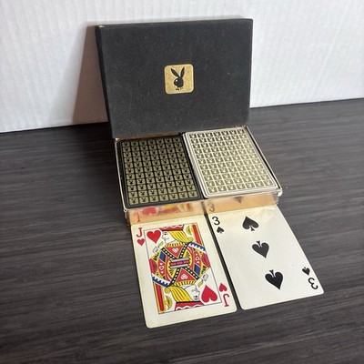 Vintage Playboy Black & White Playing Cards Double Deck Complete