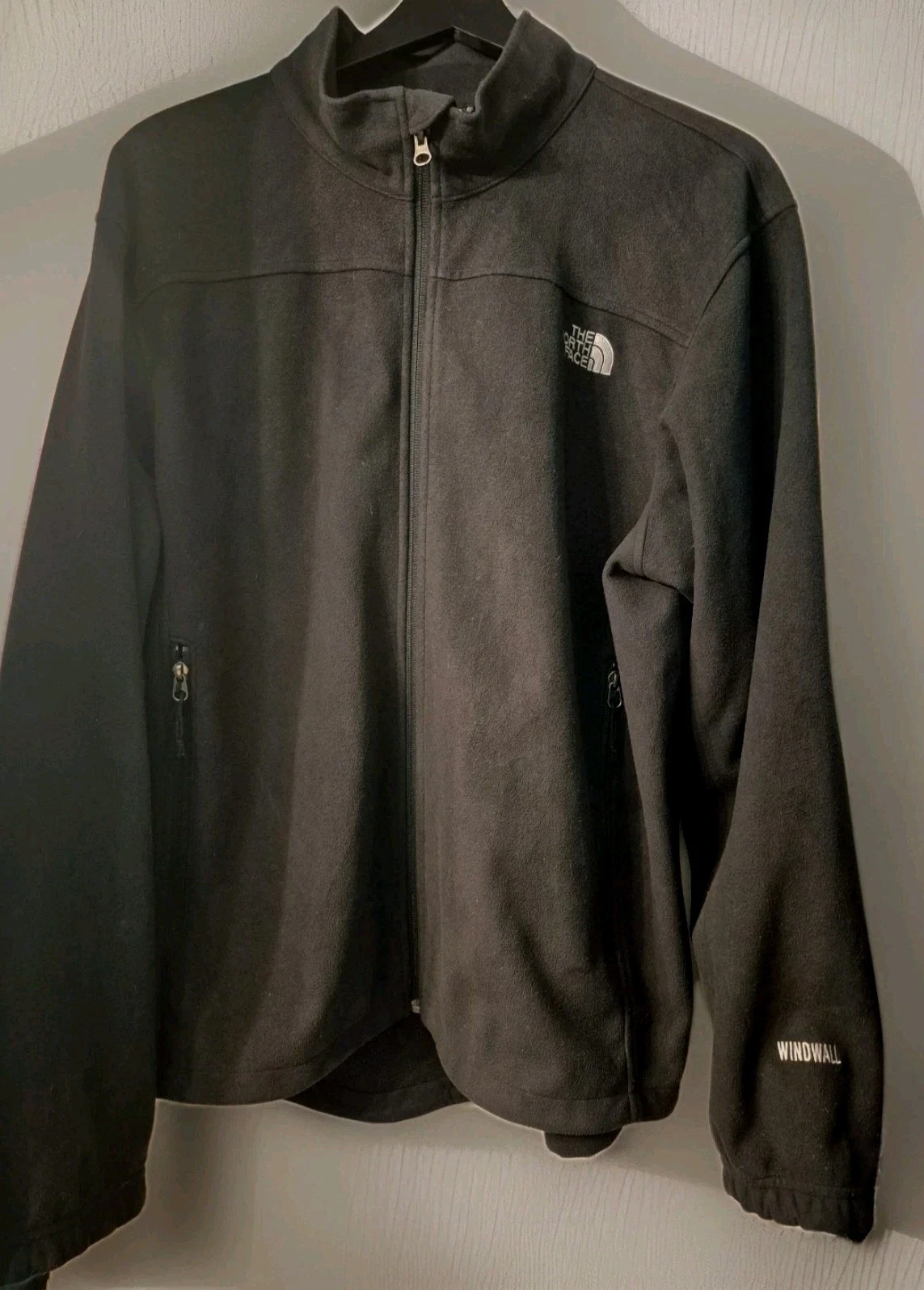 THE NORTH FACE Windfall Men’s Anchor Full Zip Jacket Black XL 100% Polyester