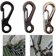 10 Pcs/Set Carabiner Small Stainless Steel Key Buckle Snap Spring Clip Hooks