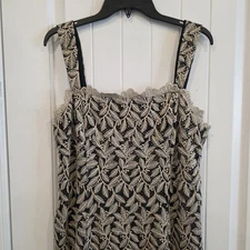 Aspeed USA Vintage Formal Dress Black & Gold Appliqued and Sequins Size XL