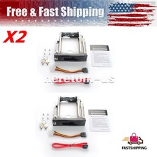 2X 3.5" HDD SATA2.0 Hot Swap Internal Enclosure Mobile Rack Caddy with Key Lock