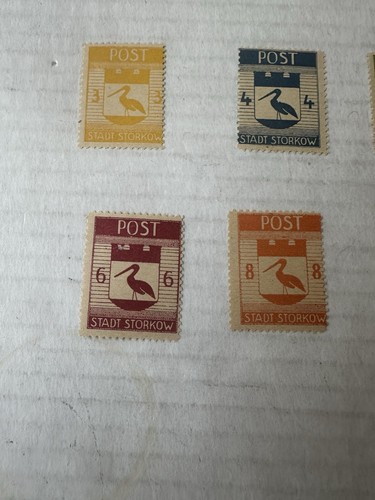 Germany 1946 Early Stadt Storkow Local Issue Complete Set Of Stamps - Bild 3 von 6