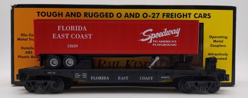 Coche plano MTH 30-7627 calibre O Florida East Coast con remolque #64273 LN/caja | Zustand: Used