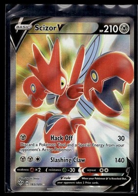 Scizor V (Full Art) Pokemon SWSH03: Darkness Ablaze 183/189 Holo