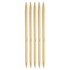 5Pcs Bamboo Knitting Needles Double Pointed US 10.5(7mm) 7.9 Inch(20cm) Yellow