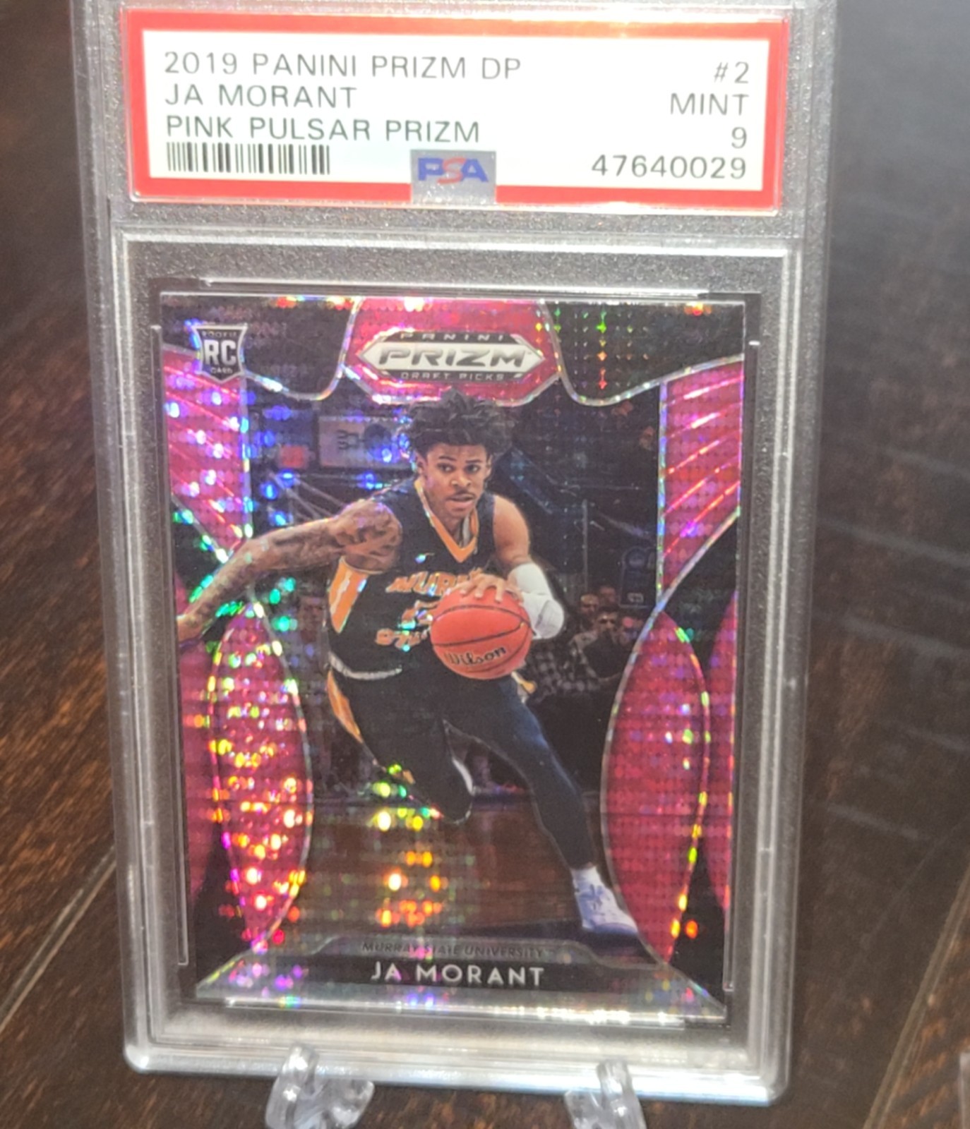 2019 Panini Prizm Draft Picks Ja Morant Pink Pulsar Prizm #2 PSA 9 MINT RC