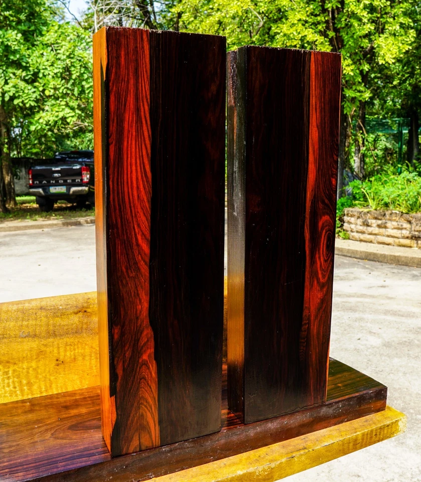 Mabolo Velvet Apple Black Exotic Wood BURL Ebony DIY Resin Table Top Block Blank - Image 2 of 4