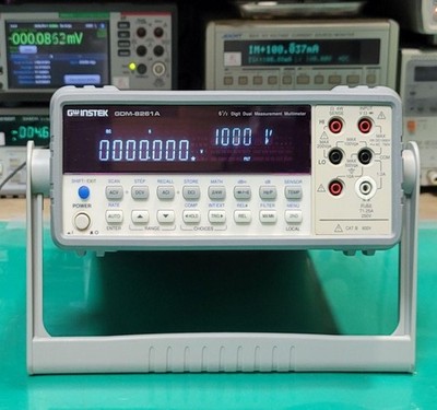 GW Instek GDM 8261A 6.5 Digit Multimeter Dual Display Tested Leads