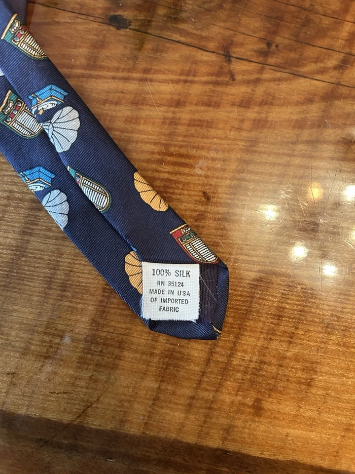 Corbata Hannover - Gramófono tocadiscos - Estilo vintage - 100 % seda - Usada Foto 2 de 4