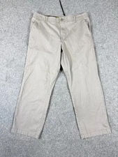Lee Extreme Comfort Chino Pants Mens 36X29 Gray Flat Front Stretch Straight Leg