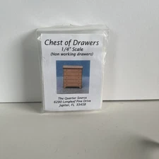 Chest of drawers Kit Quarter Source dollhouse Miniature DIY 1/4" wood