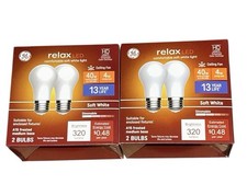 GE Relax 40w Equiv 4w LED Bulbs A15 Frosted Medium Ceiling Fan Soft White 4-Pack