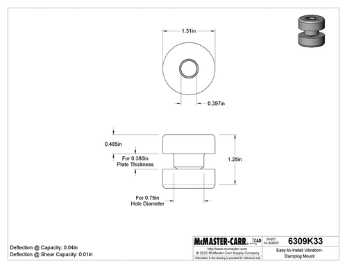 (4) Neu Barry Controls 22001-15 Vibrationsisolator zur verklebten Rohrhalterung 22000 Halterung - Bild 7 von 7