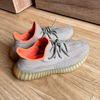 adidas Yeezy Boost 350 V2 Sneaker Low Top Grau/Orange EU 44 US 9,5