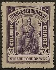 Cinderella Stamp Stanley Gibbons Colour Chart Bright Violet No. 79
