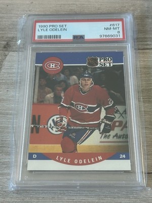 1990-91 Pro Set #617 Lyle Odelein Rookie Card Montreal Canadiens