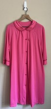 Aristocraft Vintage Robe Gown Pink Night Nylon Lace Size Medium Peignoir