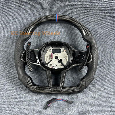 Customized black leather carbon fiber steering wheel for 2023 BMW X5M