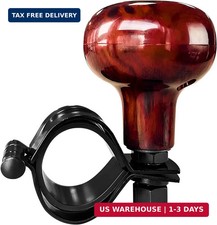 Woodgrain Steering Wheel Spinner Knob Smooth Ball Booster Power Handle Spinn...
