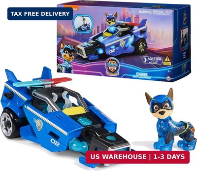 Paw Patrol: The Mighty Movie, Toy Car with Chase Mighty Pups Action Figure, Ligh
