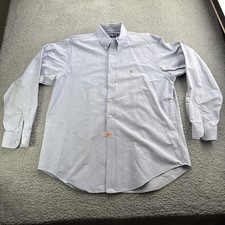 Ralph Lauren Shirt Mens 16.5 36 Blue Yarmouth Oxford Cotton Button Down