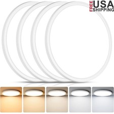 Ultra Thin Dimmable LED Ceiling Light 5CCT 3200LM 24W Flush Mount Fixture 4Pack