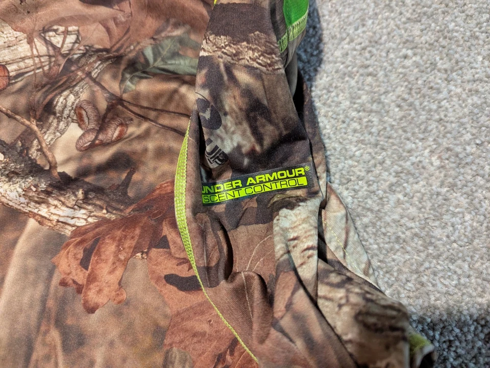 Underarmour Shirt Mens Medium Mossy Oak Break Up Infinity Camo Scent Control  - Image 4 of 4