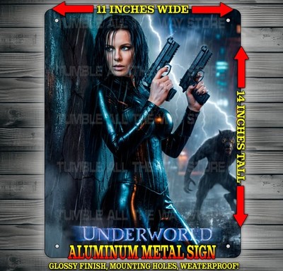 Underworld - Sexy Selene - Kate Beckinsale Vampire Metal Sign Art 14'' x 11''