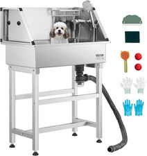 Professional Dog Washing Station, 34 Inch Stainless Steel Pet Grooming Tub with