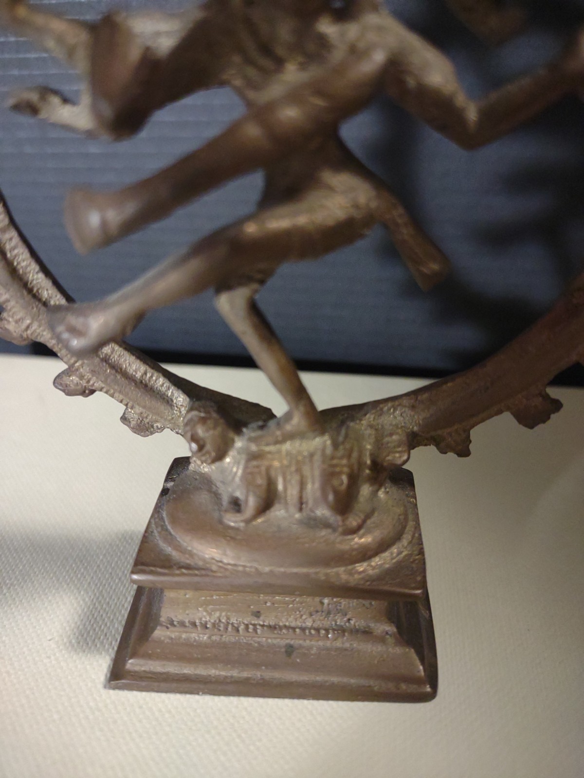 Dancing Shiva Nataraja Cosmic Dance Vintage 1960's  Brass 4.5 Inch Sculpture 