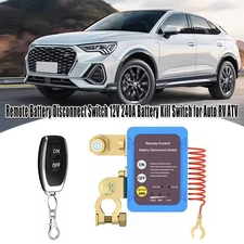 Remote Battery Disconnect Switch 12V 240A Battery Kill Switch for Auto RV ATV US
