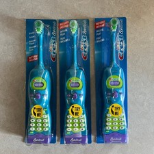 Lot 3 Vintage Kid  s Crest SpinBrush Cell Phone Blue Toothbrush SEALED NEW
