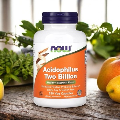 Now Foods Acidophilus Two Billion 250 Capsules Gluten-Free, Ex 06/26