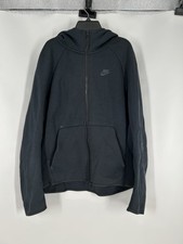 Nike Tech Fleece Sportswear Full Zip Up Hoodie Jacket Black 928483-010 Small