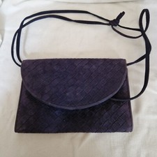 Bottega Veneta borsa in camoscio blu vintage