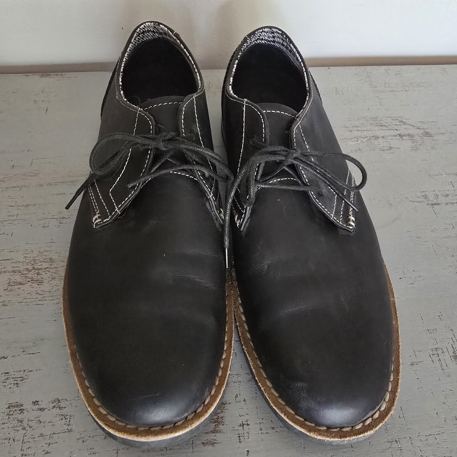 SAOLA Scarpe eleganti Oxford Penguin By Munsingwear da uomo taglia 11 US in pelle nera