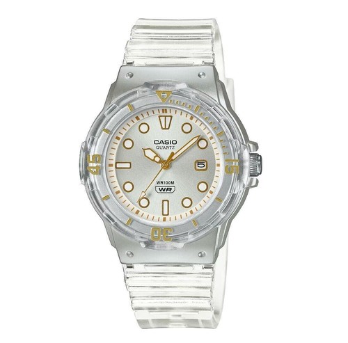 Casio POP LRW-200HS-7E Semi-Transparent Clear Analog Quartz Kids Sporty Watch - Picture 3 of 4