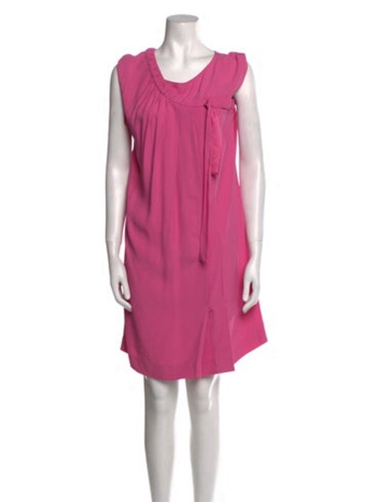 Prada Authentic 2013 Solid Pink Bow Knee Length T… - image 1